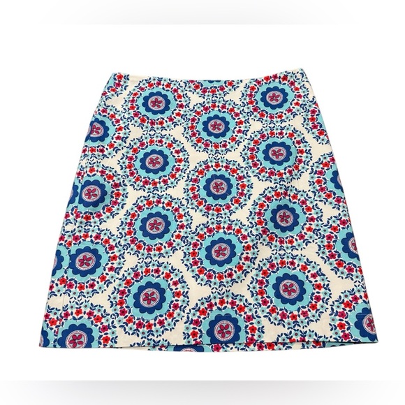 Talbots Geo-Daises Stretch Cotton Canvas Skirt Size 2 New with tags - Picture 1 of 8